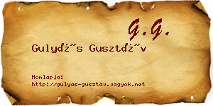 Gulyás Gusztáv névjegykártya
