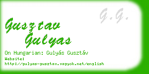 gusztav gulyas business card